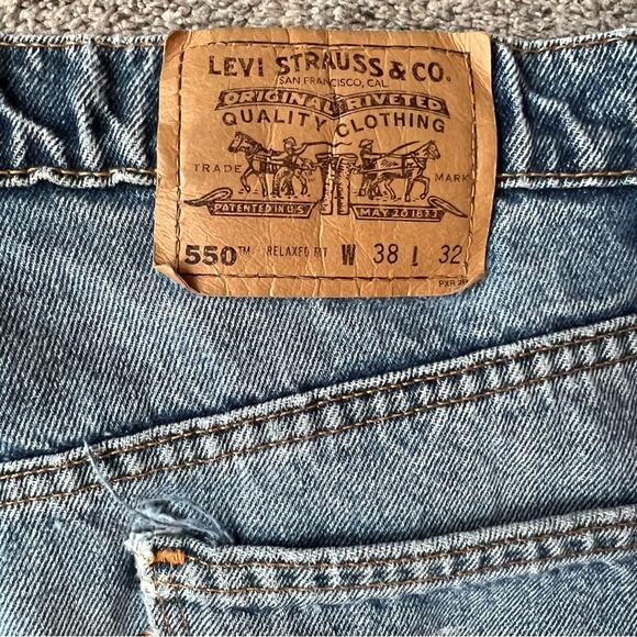 VTG Relaxed Fit 550 RARE Orange Tab High Rise Waisted Mom Student Jean - Picture 2 of 16